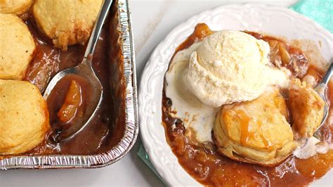 grilled-peach-cobbler-with-salted-caramel-sauce image
