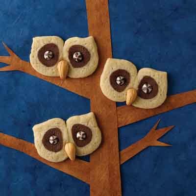 brown-eyed-owl-cookies-recipe-land-olakes image