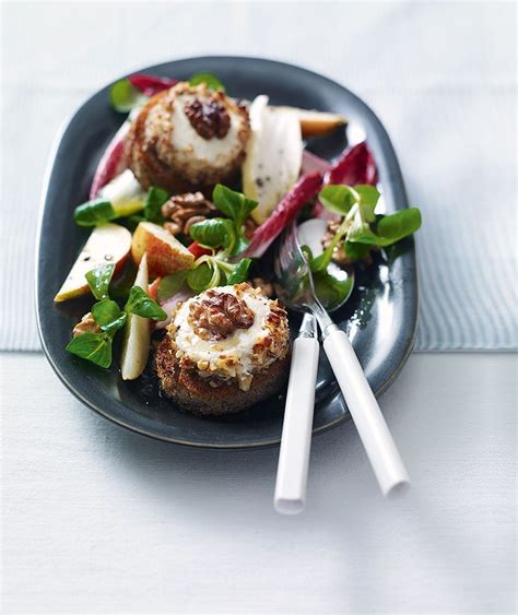 quick-warm-goats-cheese-walnut-and-pear-salad image