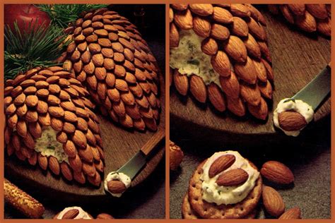 make-a-pinecone-shaped-cheeseball-with-almonds-the image