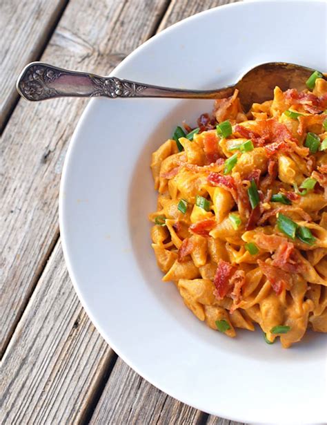 healthy-bacon-pumpkin-pasta-recipe-pinch-of-yum image