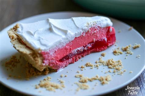 no-bake-raspberry-jello-pie-with-graham-cracker-crust image