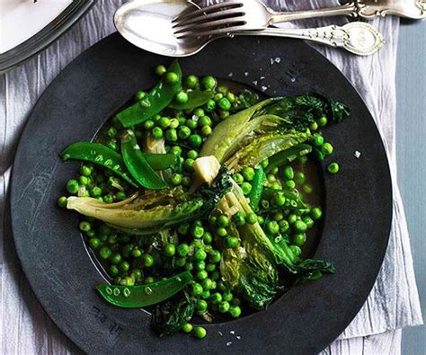 braised-lettuce-and-peas-recipe-gourmet-traveller image