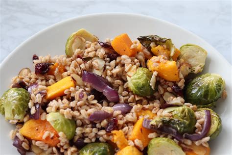 meal-prep-farro-salad-with-roasted-vegetables image