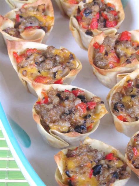 sausage-and-cheese-wonton-cups-the-spiffy-cookie image