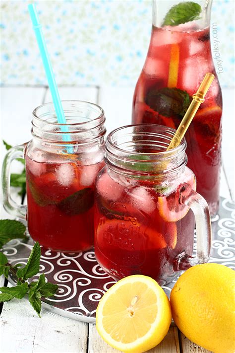 homemade-red-iced-tea-with-mint-foxy-folksy image