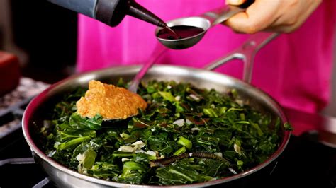 stir-fried-collard-greens-with-doenjang-cooking-korean image