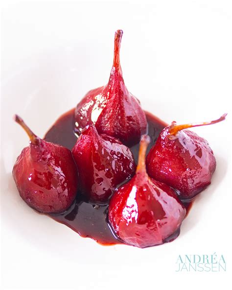 best-french-recipe-for-port-wine-poached-pears-simple image