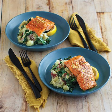 salmon-with-red-potatoes-and-spinach-instant-pot image