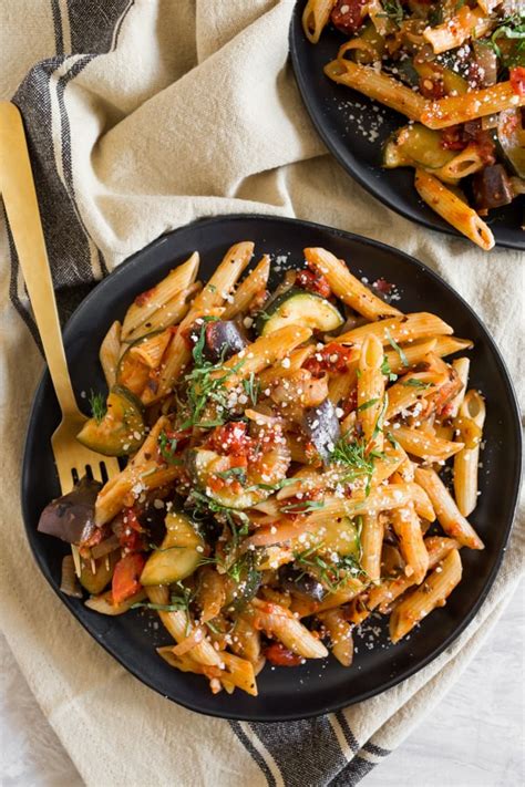 ratatouille-pasta-recipe-meatless-vegetable-pasta image