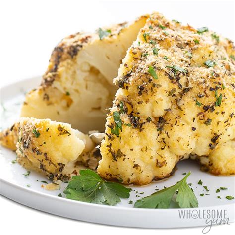 whole-roasted-cauliflower-recipe-parmesan-garlic image