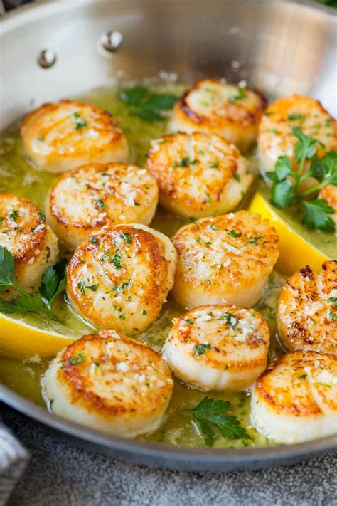 seared-scallops-with-garlic-butter-dinner-at image