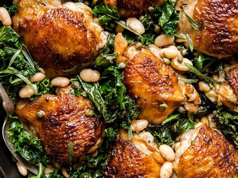 one-pot-braised-chicken-with-kale-and-white-beans image