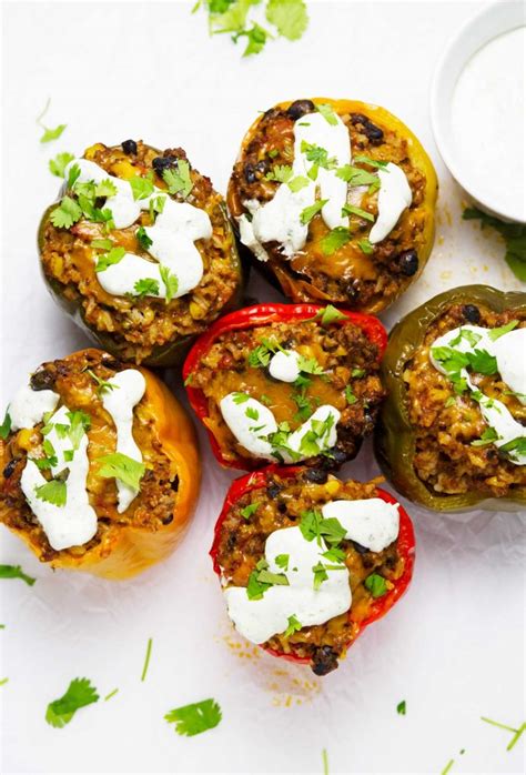 slow-cooker-tex-mex-stuffed-peppers-with-cilantro image