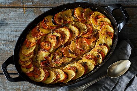 carrot-and-potato-gratin-with-parmesan-and-thyme image
