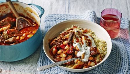 harissa-spiced-lamb-with-cannellini-beans-recipe-bbc image