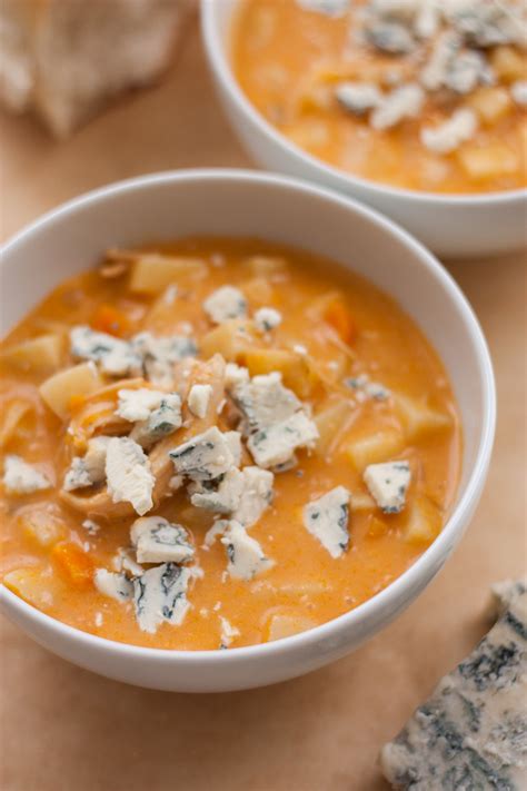 buffalo-chicken-chowder-with-blue-cheese-crumbles image