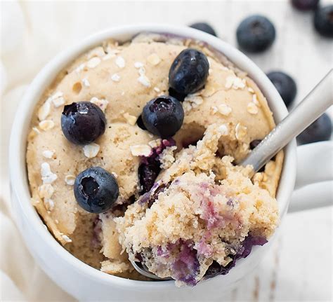 healthy-blueberry-mug-muffin-no-white-flour-butter image