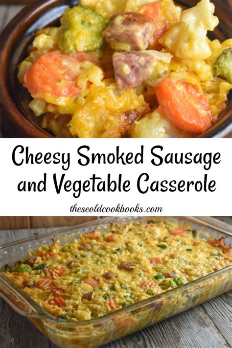 cheesy-smoked-sausage-and-vegetable-casserole image
