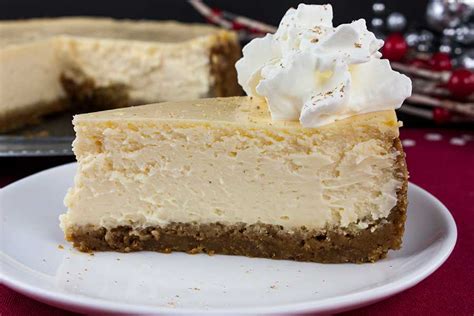 eggnog-cheesecake-with-gingersnap-crust-dont-sweat image