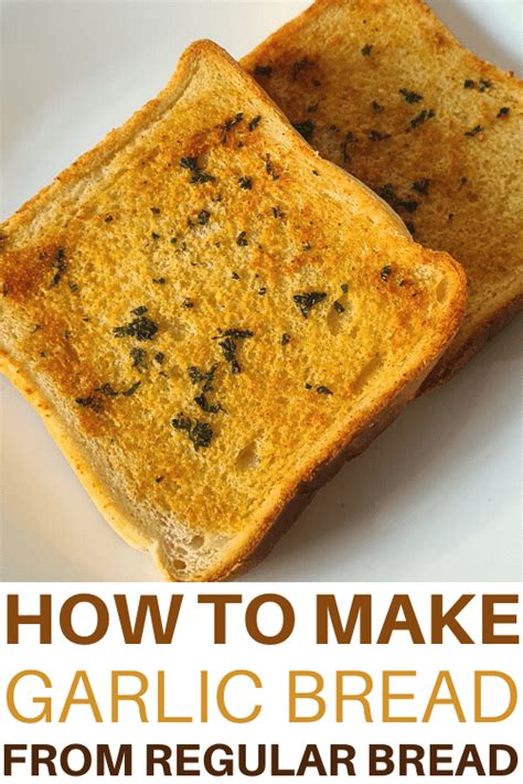 homemade-garlic-bread-with-regular-bread-quick-toast image