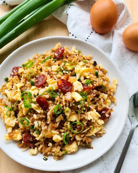 the-best-chinese-sausage-fried-rice-casually-peckish image