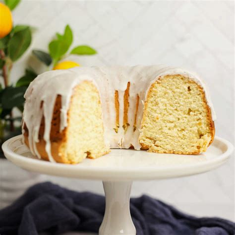 homemade-lemon-bundt-cake-with-ginger-lemon-glaze image