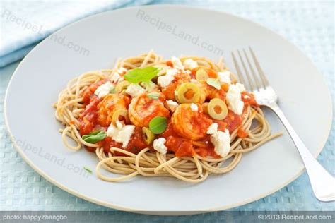 greek-style-pasta-with-shrimp-and-feta image