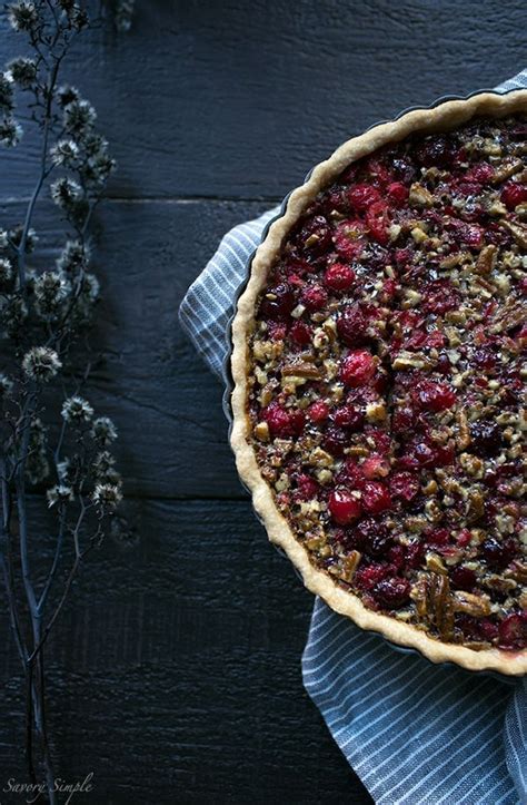 cranberry-pecan-tart-savory-simple image