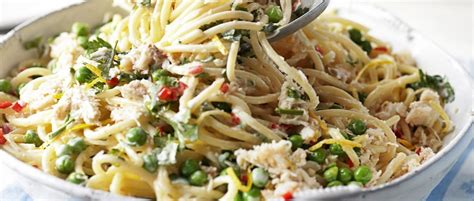 creamy-crab-and-pea-pasta-olivemagazine image