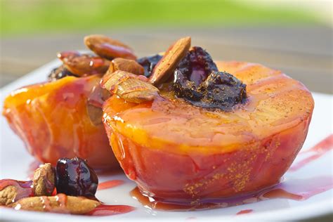 a-peach-flamb-dessert-recipe-the-spruce-eats image