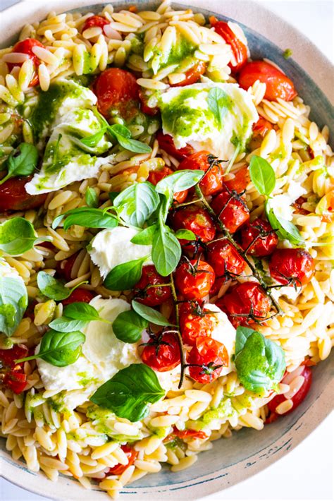 warm-orzo-salad-with-roasted-tomatoes-mozzarella-and image