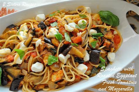 spaghetti-with-roasted-eggplant-fresh-tomatoes-and image