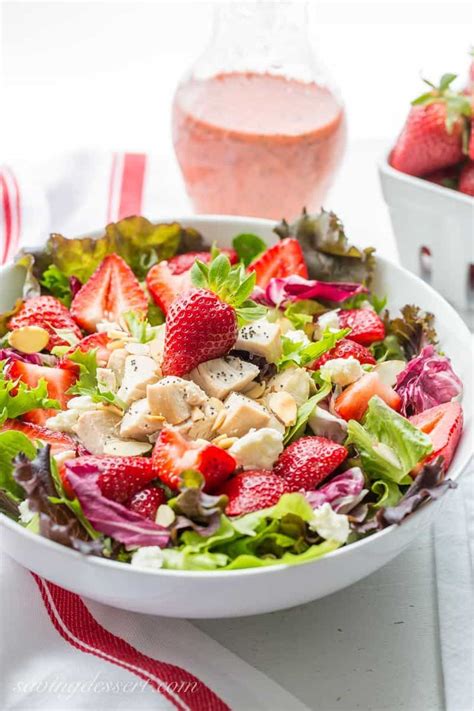 strawberry-salad-with-chicken-and-poppy-seed-dressing image