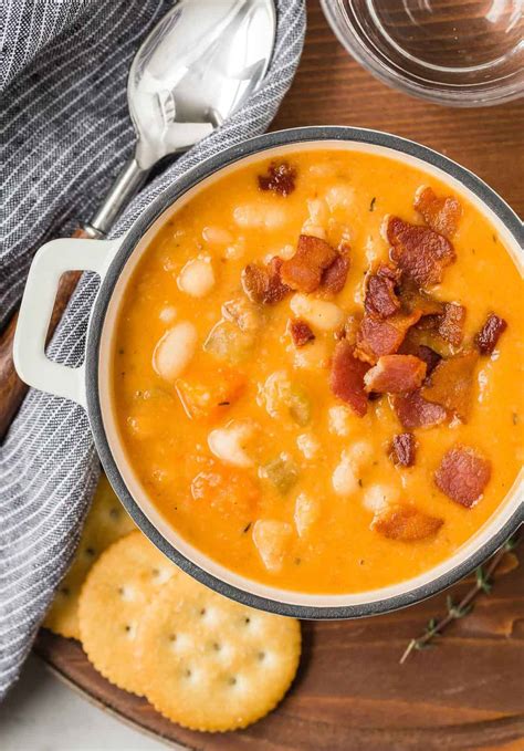 bean-and-bacon-soup-canned-or-dry-beans-rachel-cooks image