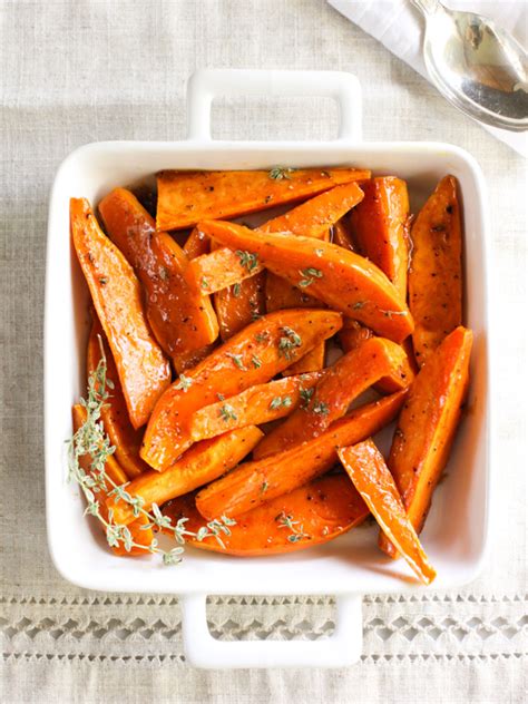 maple-buttered-sweet-potato-wedges-foodiecrush image