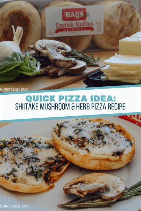 english-muffin-pizza-recipe-mushroom-pizza-with-herbs image