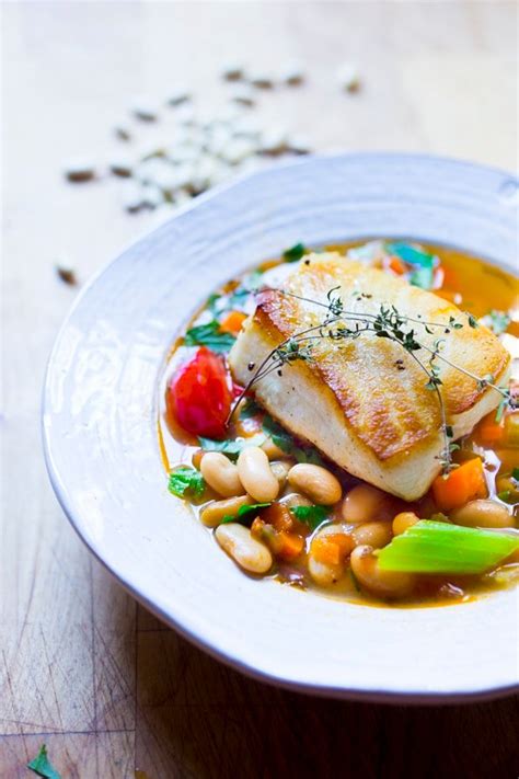 sea-bass-with-cannellini-bean-stew-feasting-at-home image