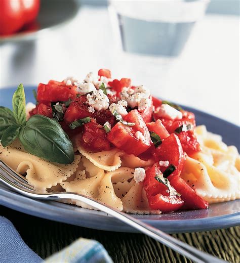 bow-tie-pasta-with-fresh-tomato-basil-sauce-new image