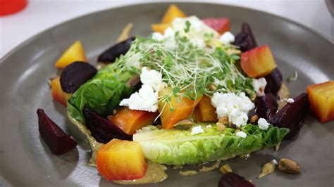 beet-salad-with-creamy-pistachio-butter-and-goat-cheese image
