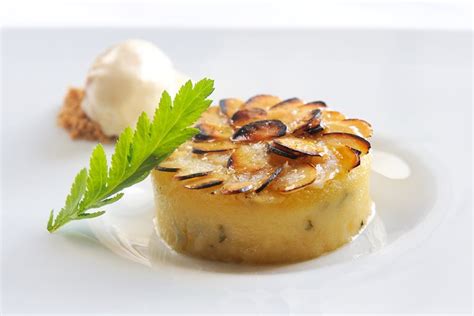 rose-almond-tansy-pudding-with-ice-cream image