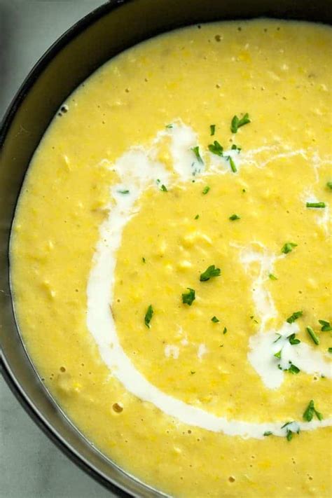 crockpot-corn-chowder-vegetarian-dishing-delish image