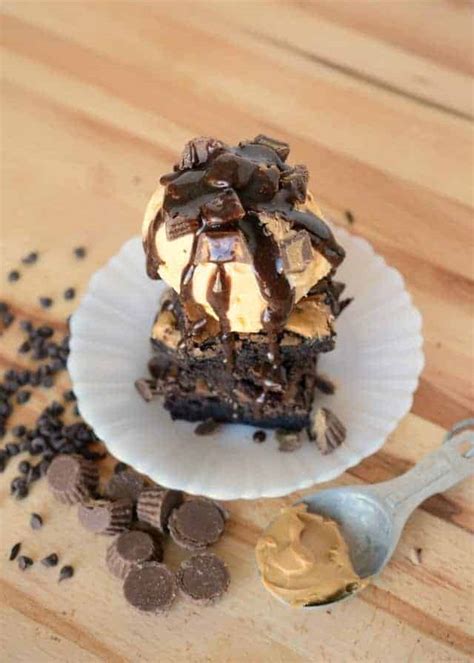 homemade-chocolate-peanut-butter-brownie-sundae image