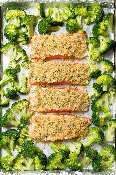 parmesan-crusted-salmon-broccoli-one-pan image