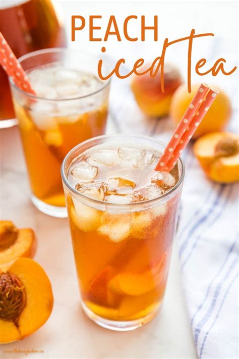 peach-tea-homemade-iced-tea-with-fresh-peaches image