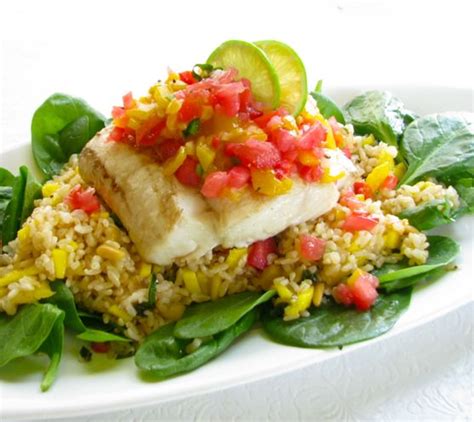 grilled-halibut-with-tomato-mango-salsa-spinach-tiger image