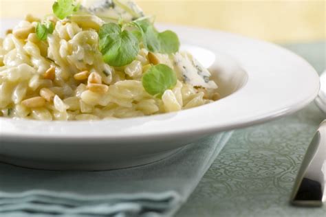 creamy-orzo-risotto-with-blue-cheese-and-pine-nuts image