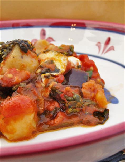 baked-gnocchi-with-tomatoes-spinach-and-eggplant image