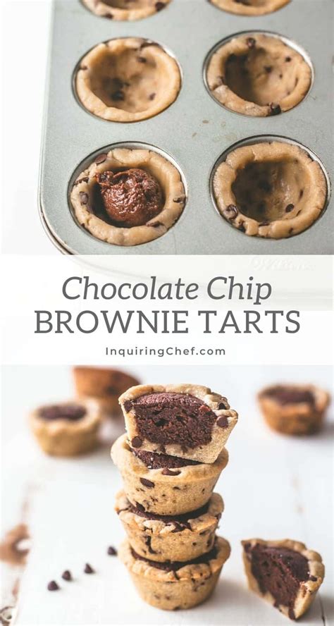 chocolate-chip-brownie-tarts-inquiring-chef image