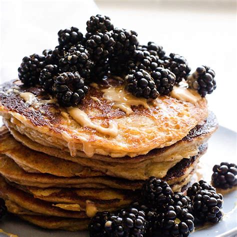 healthy-peanut-butter-protein-pancakes-ifoodrealcom image